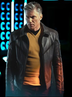 Anson Mount Star Trek Strange New Worlds 2023 Black Leather Jacket