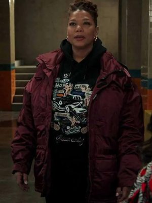 The Equalizer Robyn McCall Burgundy Hooded Jacket