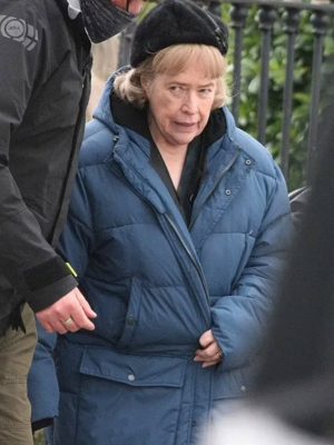 The Miracle Club Kathy Bates Blue Puffer Coat