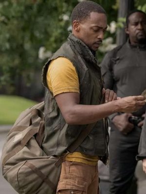 Anthony Mackie Twisted Metal 2023 Green Vest