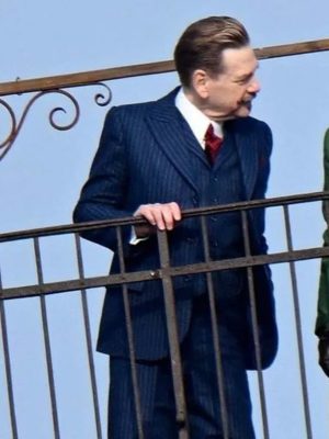 A Haunting in Venice Movie 2023 Hercule Poirot Blue Suit