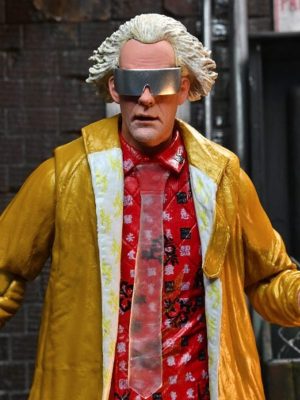 Christopher Lloyd Back to the Future 2 Yellow Halloween Costume Trench Coat
