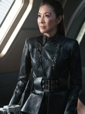 Michelle Yeoh TV Series Star Trek Discovery Black Leather Jacket