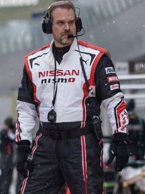 Gran Turismo Movie 2023 Jack Salter White Racer Leather Jacket