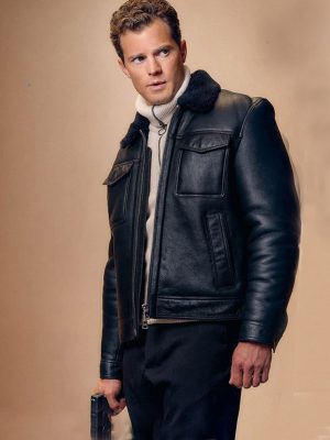 Heart of Stone 2023 Parker Black Shearling Leather Jacket