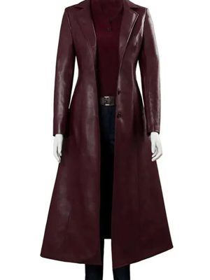 Sophie Turner Dark Phoenix Leather Coat