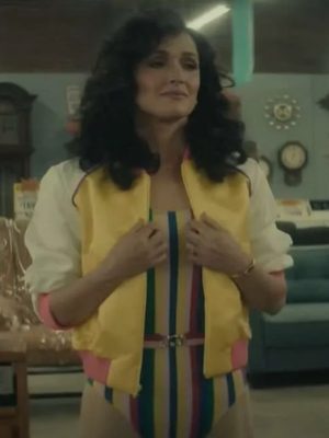 Rose Byrne TV Series Physical Sheila Rubin Yellow Bomber Jacket