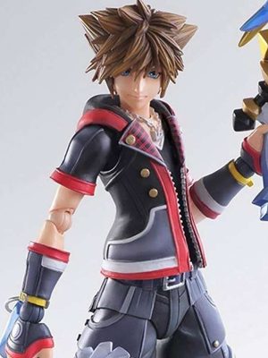 Video Game Protagonist Kingdom Hearts III Sora Black and Red Leather Jacket