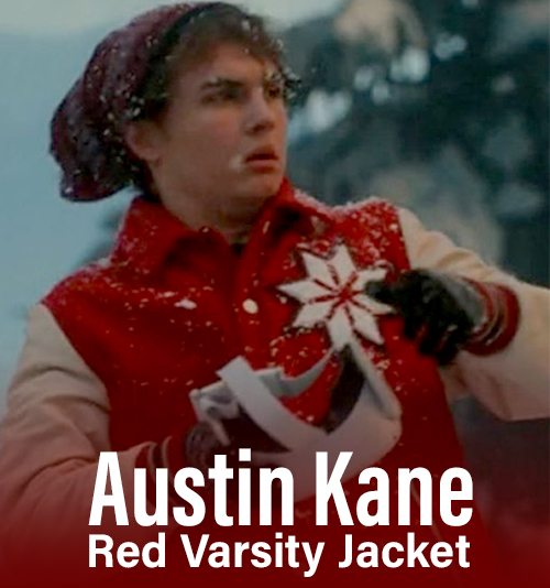The Charismatic Austin Kane Red Varsity Jacket