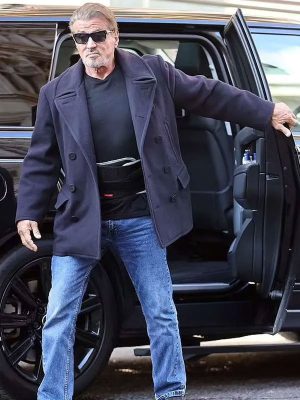 The Expendables 4 Sylvester Stallone Blue Wool Coat