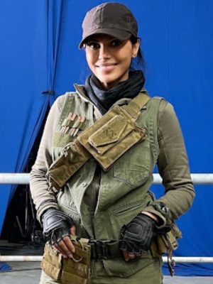 The Expendables 4 2023 Sheila Shah Green Vest