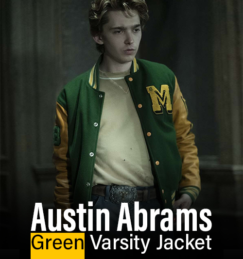 The Versatile Austin Abrams Green Varsity Jacket