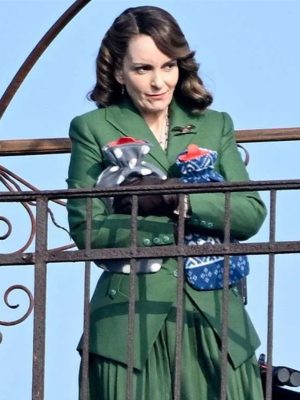 A Haunting in Venice 2023 Tina Fey Green Coat