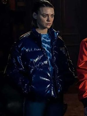 TV Series Wednesday Johnna Dias-Watson Blue Puffer Jacket