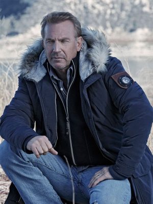 TV Series Kevin Costner Blue Parka Jacket