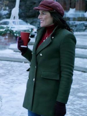 Brittany Clough Just Like A Christmas Movie Green Coat