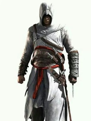 Assassins Creed Altair Ibn La Ahad White Hooded Coat