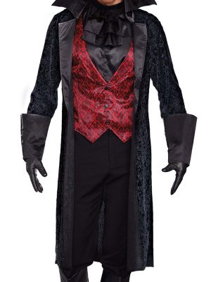Bloody Handsome Halloween Costume Black Trench Coat