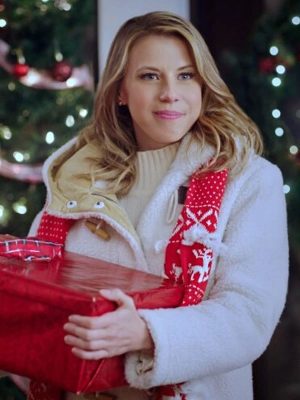 Erika McNicoll A Cozy Christmas Inn Jodie Sweetin Shearling Hooded Coat