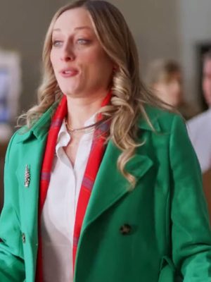 Marlie Collins Just Like A Christmas Movie Emily Green Trench Wool Coat