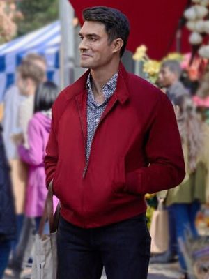 Sam Notes of Autumn 2023 Marcus Rosner Red Cotton Bomber Jacket