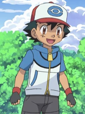 Pokémon Horizons Season 01 Ash Ketchum Blue Vest