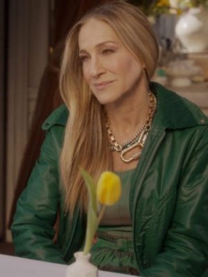 Sarah Jessica Parker And Just Like That Carrie Bradshaw Green Jacket