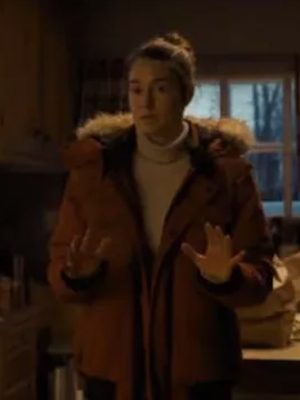 Eleanor To Catch a Killer Shailene Woodley Brown Fur Hooded Parka Jacket