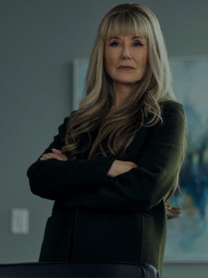 Mary McDonnell The Fall of the House of Usher 2023 Madeline Usher Black Trench Coat