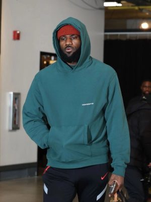 LeBron James Uninterrupted Green Pullover Hooded Jacket