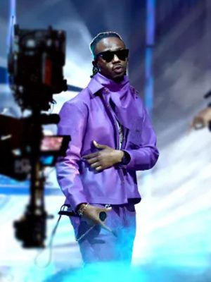 MTV Video Music Awards Event 2023 Metro Boomin Purple Leather Jacket