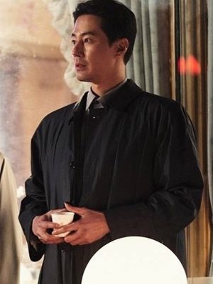 Moving Season 01 Kim Doo-shik Black Cotton Coat