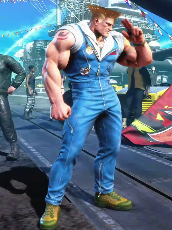 Street Fighter 6 Guile Blue Jumpsuit