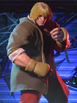 Street Fighter 6 Ken Brown Hooded Coat