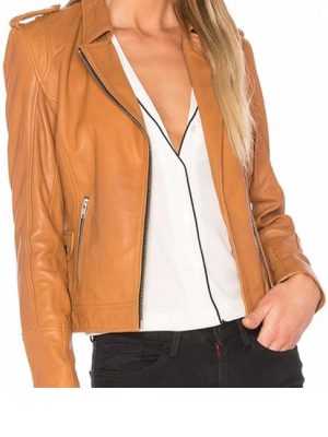Olivia East New York Brandy Quinlan Leather Jacket - Jackets Masters