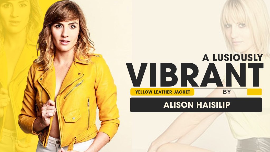 A Lusiously Vibrant Yellow Leather Jacket By Alison Haisilip