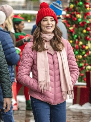 Lucy Lovett Christmas on My Mind Pink Puffer Jacket