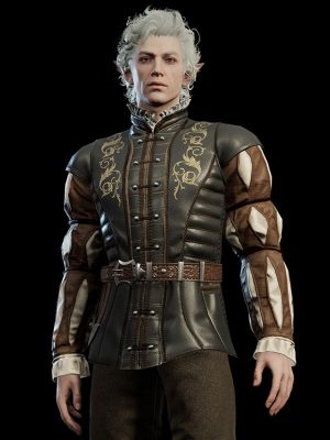 Astarion Video Game Baldur’s Gate 3 Black Leather Costume Jacket