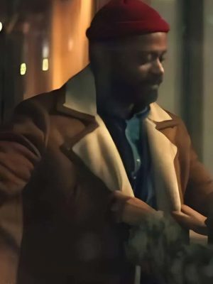 Apollo The Changeling LaKeith Stanfield Brown Shearling Leather Coat