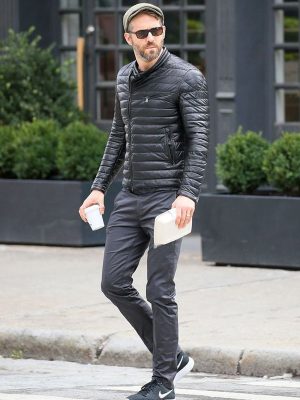 Ryan Reynolds Black Padded Puffer Jacket for Men