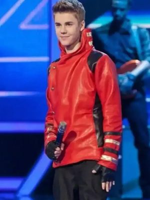 X Factor Justin Bieber Red Jacket