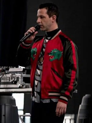 TV Series Succession S01 Jeremy Strong Red Bomber Jacket