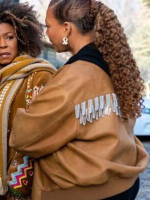 The Equalizer Queen Latifah Brown Suede Leather Jacket