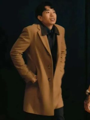 Daniel Jun The Fall of the House of Usher S01 Brown Wool Coat