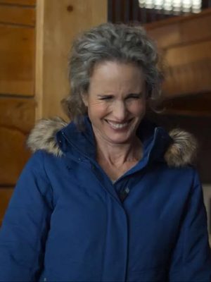 Connie MacLaren The Other Zoey Movie 2023 Blue Hooded Jacket