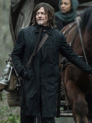 The Walking Dead Daryl Dixon 2023 Daryl Dixon Black Cotton Coat