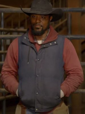 TV Series Ultimate Cowboy Showdown Jamon Turner Blue Puffer Vest