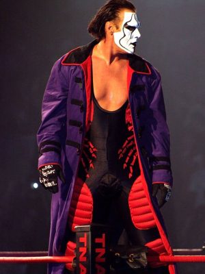 WWE American Wrestler Sting Purple Cotton Trench Coat
