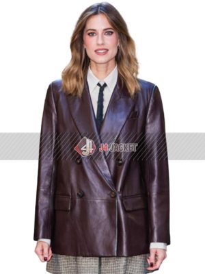 Allison Williams Brown Leather Celebrity Jacket