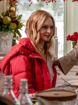 Best Christmas Ever 2023 Heather Graham Red Hooded Jacket